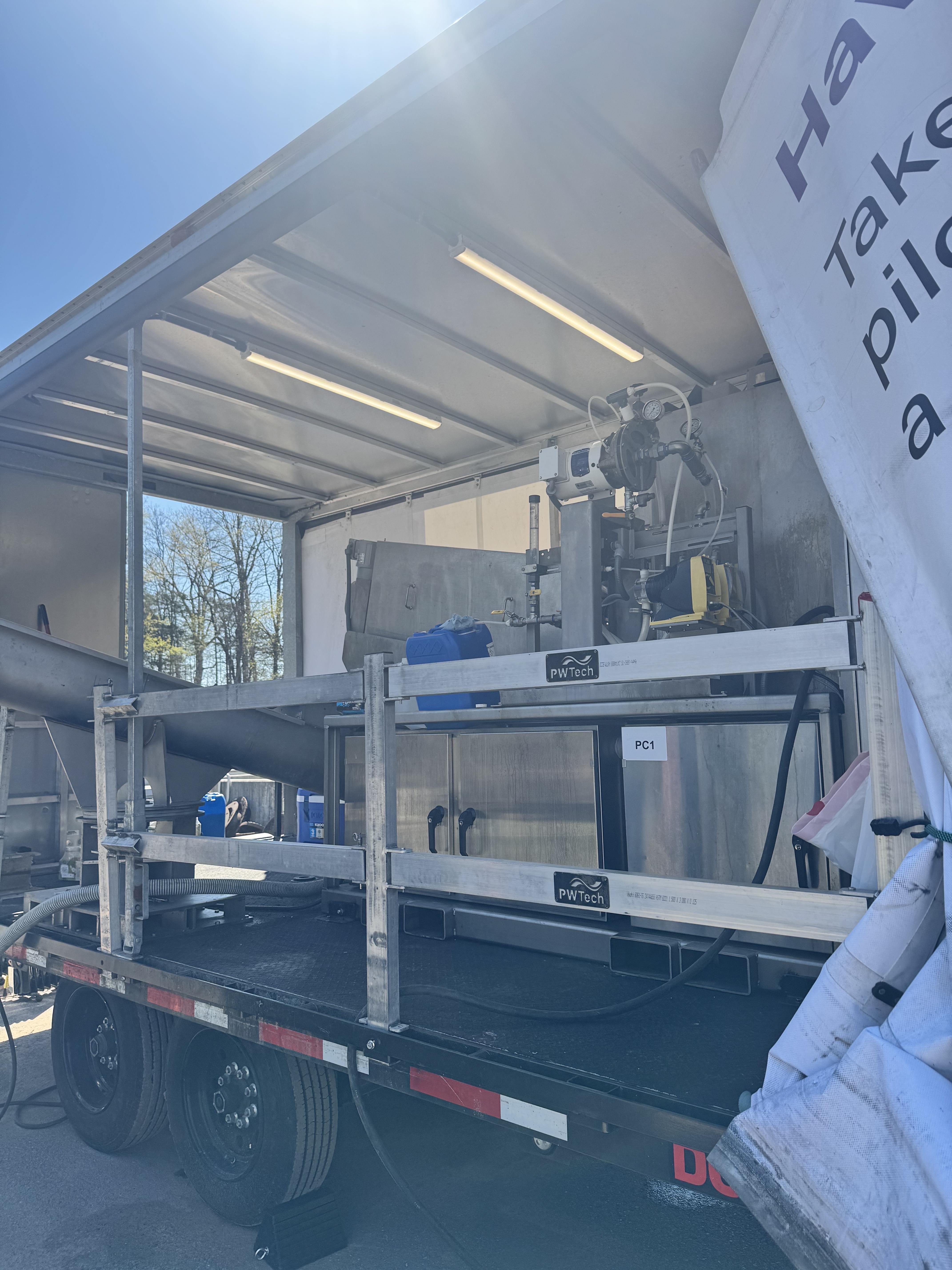 Press on truck for pilot study